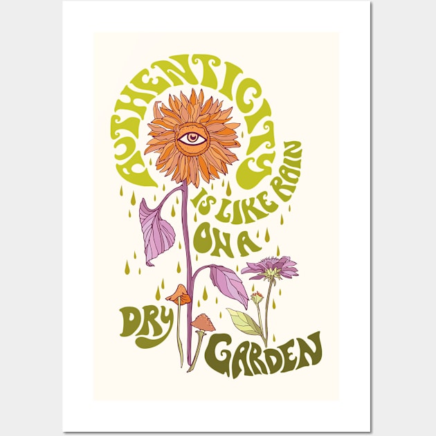 AUTHENTICITY IS LIKE RAIN ON A DRY GARDEN Wall Art by TOADSTONE